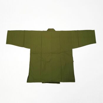 401001 Samue - Ensemble de travail japonais 100% coton uni vert 6