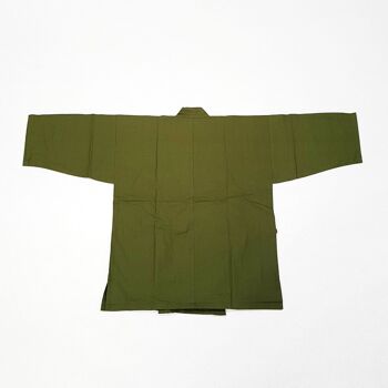 401001 Samue - Ensemble de travail japonais 100% coton uni vert 9