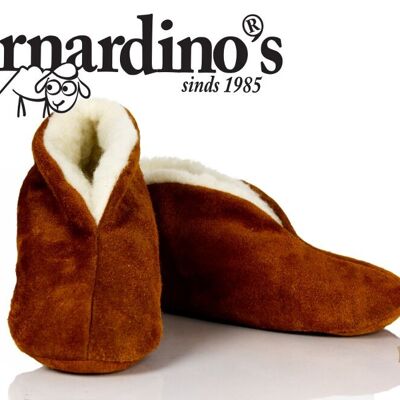 Spanischer Slipper cognacfarbene WOLLE 34 - 48