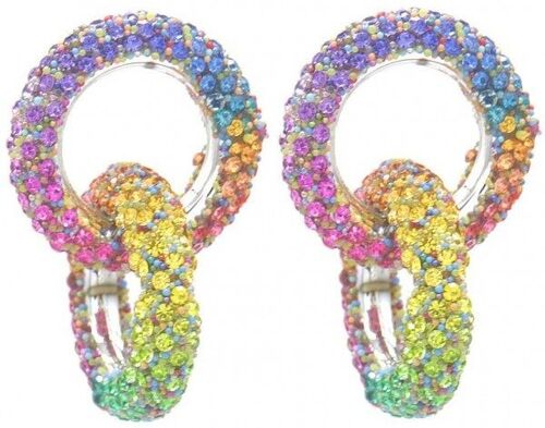 E-D3.1 E722-001 No. 2 Statement Earrings 4x2.5cm