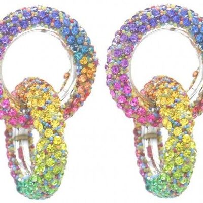 E-D3.1 E722-001 Boucles d'oreilles tendance n°2 4x2,5 cm