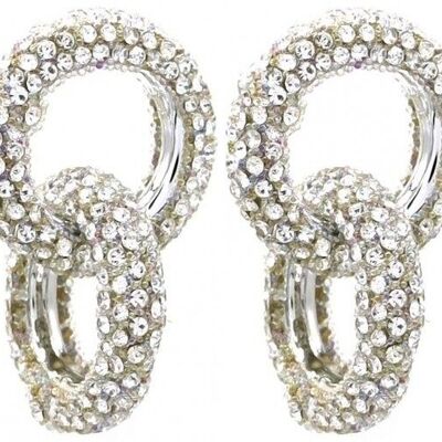 E-C8.1 E722-001 No. 1 Statement Earrings 4x2.5cm