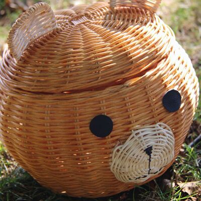 Rattan Bear Basket