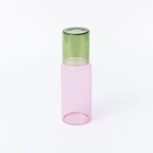 Duo Tone Glass Carafe - Pink/Green