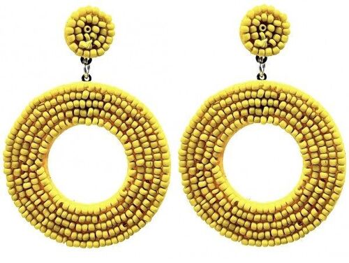 G-D22.1 E001-012 Statement Earrings 7cm Yellow