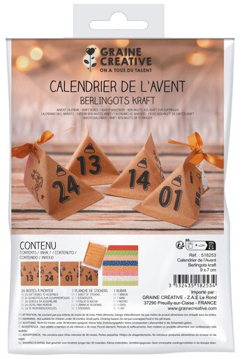 CALENDRIER DE L'AVENT BERLINGOTS KRAFT 1