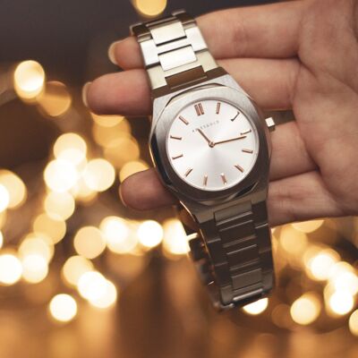 L 1032 S-SRG - Reloj de cuarzo para mujer Aries Gold - Brazalete de acero inoxidable - Cristal de zafiro