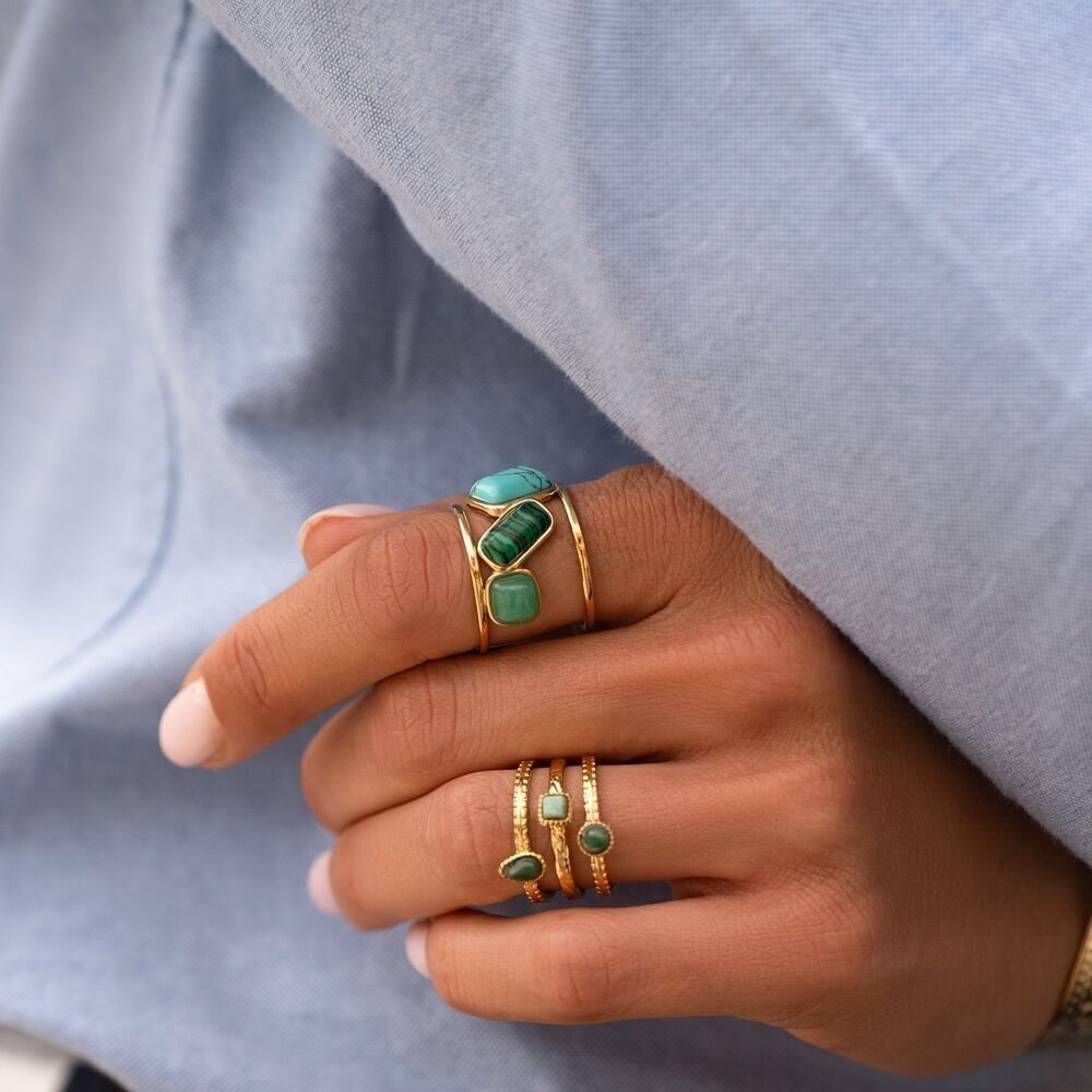 Achat Bague Gaëlle - 3 pierres naturelles en gros