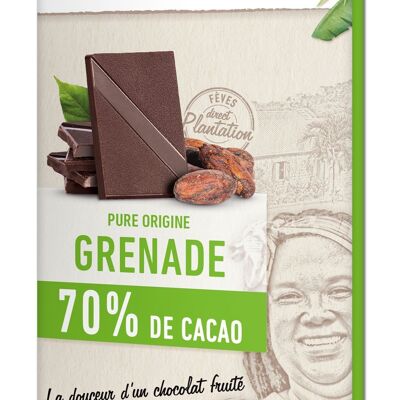 Tablette de chocolat noir 70% Origine Grenade - 80g