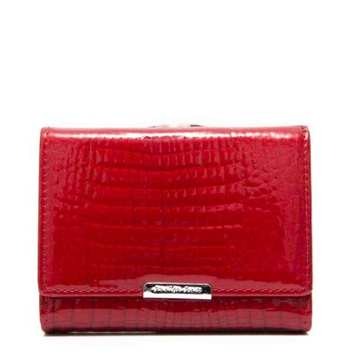 Cartera Mujer Jennifer Jones de Piel roja 12,5x9,5x3,5cm