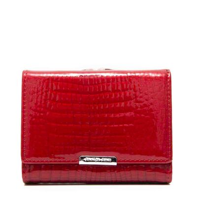 Jennifer Jones red Leather Women's Wallet 12,5x9,5x3,5cm