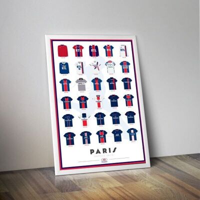 Póster camiseta PARIS - Camisetas de fútbol