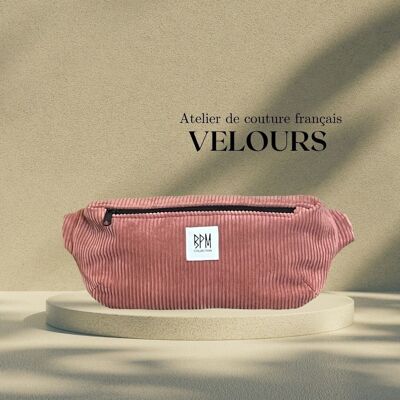 Velvet belt bag | Old pink