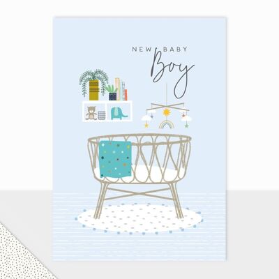 Tarjeta de Baby Shower para niño - Halcyon New Baby Boy