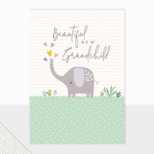 New Baby Grandchild Card - Halcyon Beautiful New Grandchild