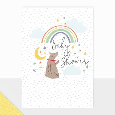Rainbow Baby Shower Card - Halcyon Baby Shower
