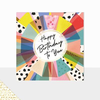 Aurora Collection – Luxuriöse Grußkarte – Happy Birthday-Karte – Rosette