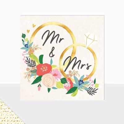 Colección Aurora - Tarjeta de felicitación de lujo - Tarjeta de boda - Mr & Mrs