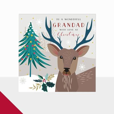 Wonderful Grandad Christmas Card - Glow Wonderful Grandad at Christmas