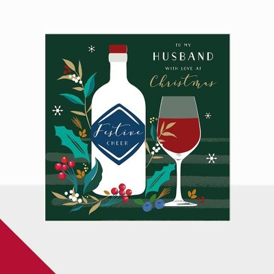 Christmas Card For Husband - Glow Husband with love at Christmas