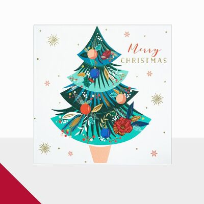 Biglietto con albero di buon Natale - Albero di buon Natale luminoso