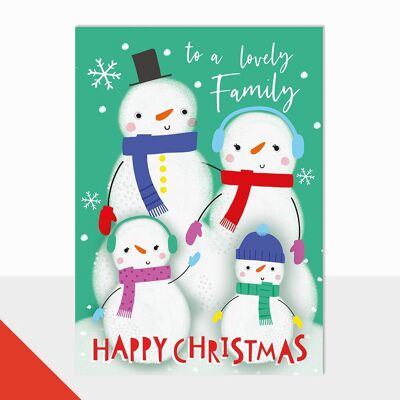 Tarjeta de Navidad familiar encantadora - Artbox Navidad familiar encantadora