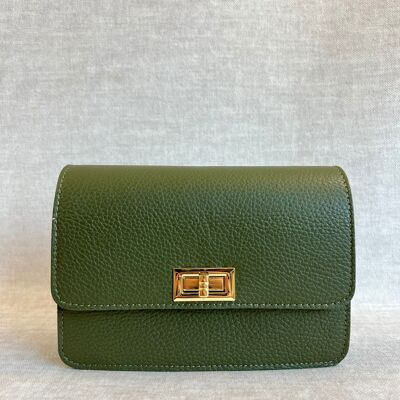 Leather bag 'Coca' - Army green