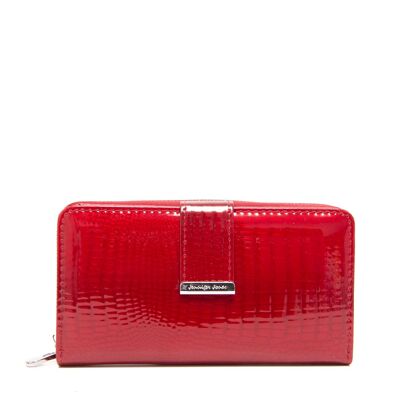 Jennifer Jones red Leather Women's Wallet 16,5x9 x3,5cm