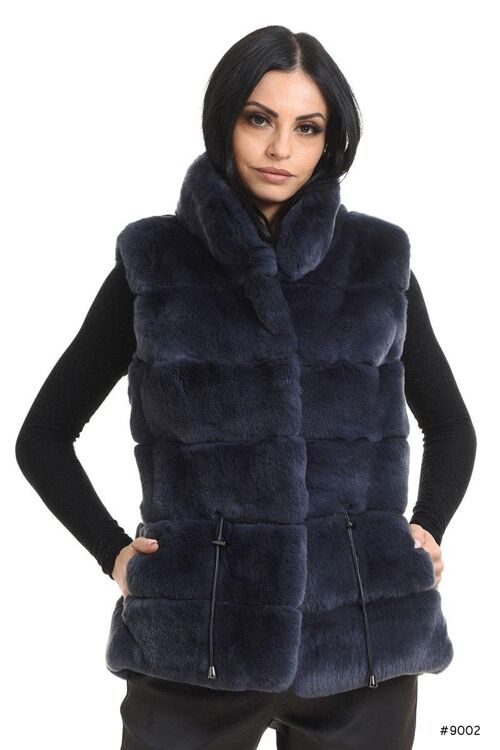 Casual everyday Rex rabbit fur vest
