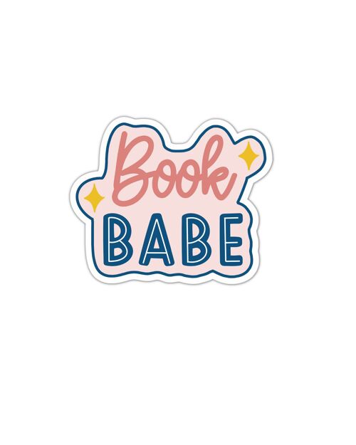 Book babe reading vinyl sticker