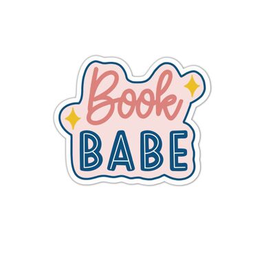 Book babe reading vinyl sticker