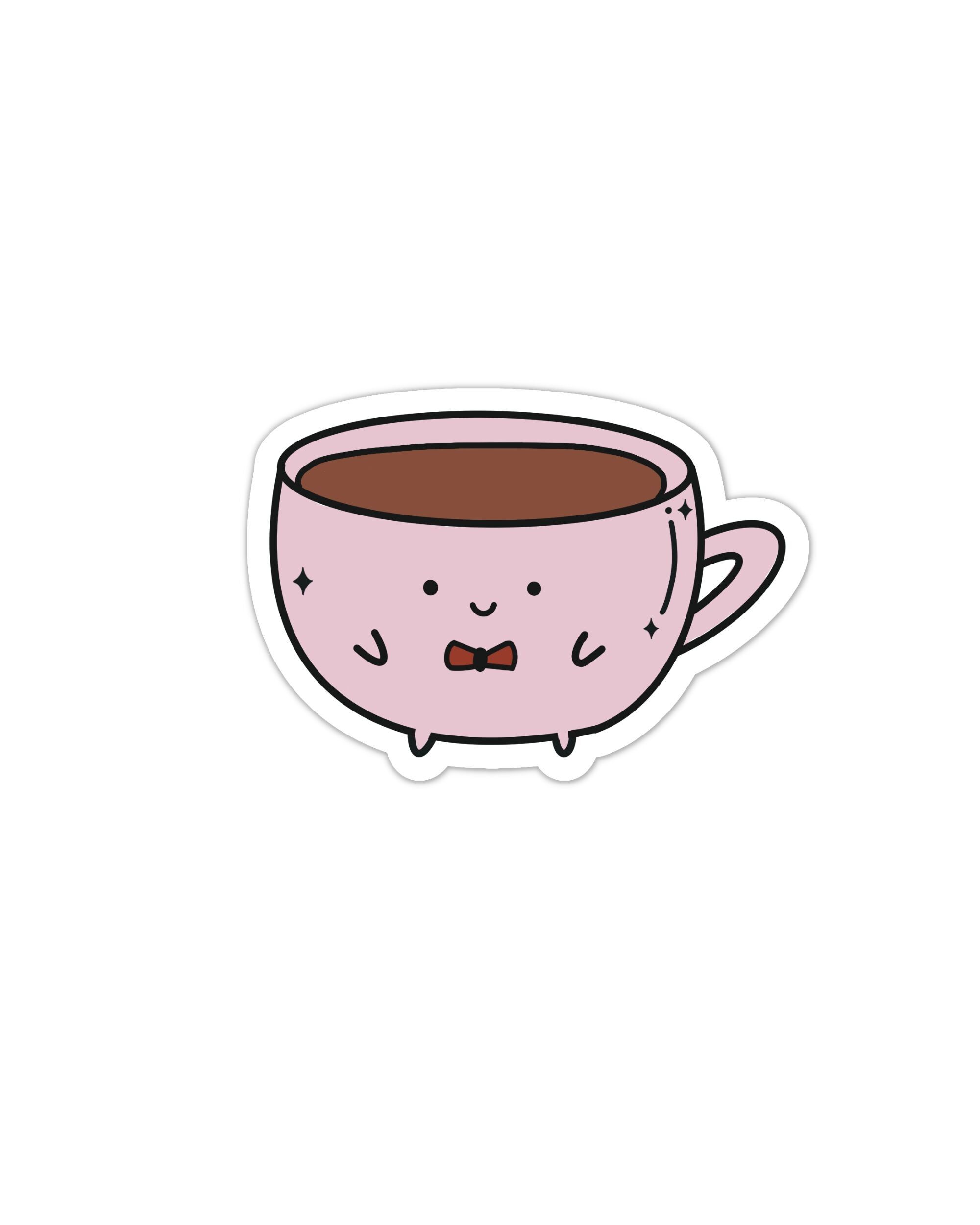 Kawaii coffee cup cute vinyl sticker