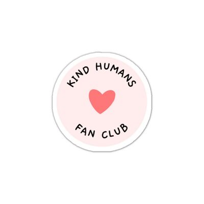 Adesivo in vinile del fan club di Kind Humans