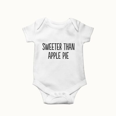 Sweeter than apple pie romper (alpine white)