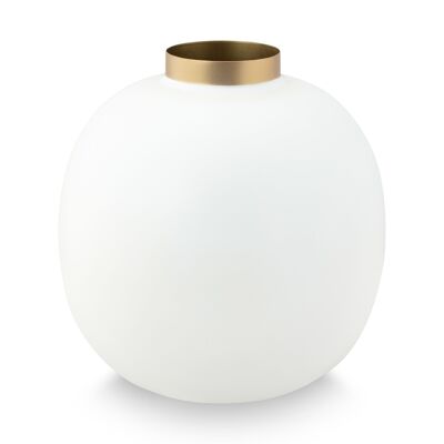 PIP – Vase aus Metall Weißgold – 32 cm