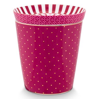 PIP - Set Mugs & Match - Taza pequeña sin asa Royal Dots y portabolsas Rosa