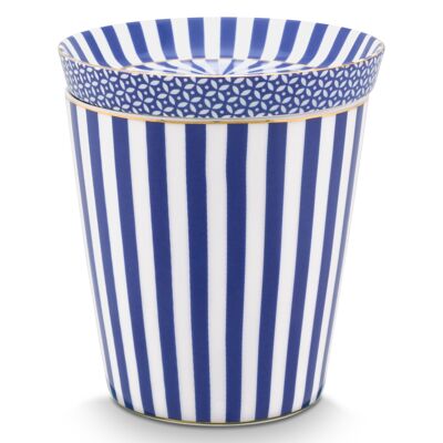 PIP - Set Mugs & Match - Taza pequeña sin asa Royal Stripes & Porta bolso azul