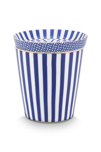 PIP - Set Mugs & Match - Petit mug sans anse Royal Stripes & Repose sachet Bleu 1