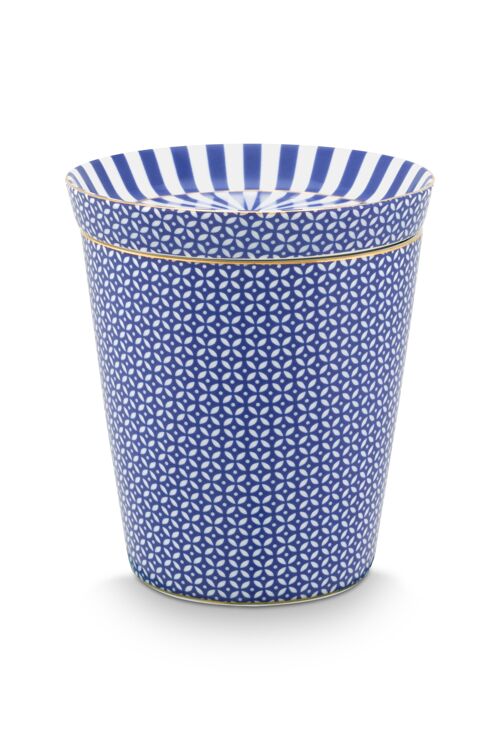 PIP - Set Mugs & Match - Petit mug sans anse Royal Tiles & Repose sachet Bleu