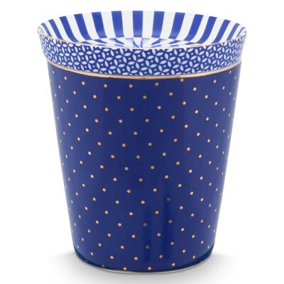 PIP - Set Mugs & Match - Taza pequeña sin asa Royal Dots y soporte para bolso Azul