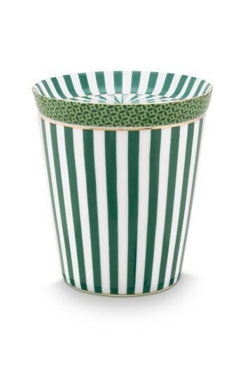 PIP - Set Mugs & Match - Petit mug sans anse Royal Stripes & Repose sachet Vert 1