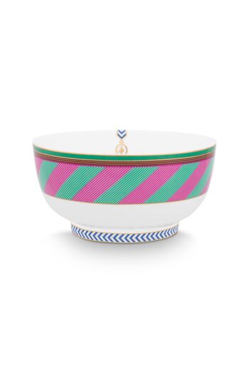 PIP - Bol Pip Chique Stripes Rose-Vert - 15cm 1