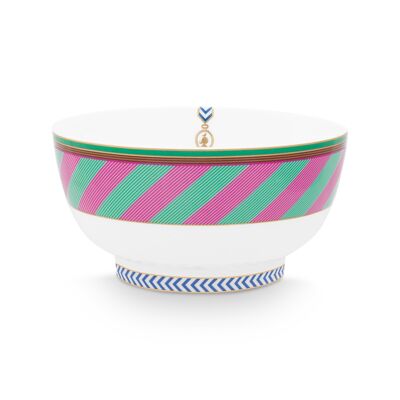 PIP - Salad bowl Pip Chique Stripes Pink-Green - 18cm