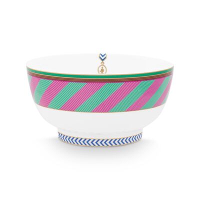 Saladier PIP STUDIO Chique Stripes Rose-Vert - 18cm - PIP STUDIO
