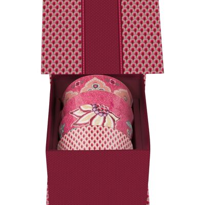 PIP – Geschenkbox mit 4 orientalischen Blumenfest-Rosa-Schalen – 12 cm