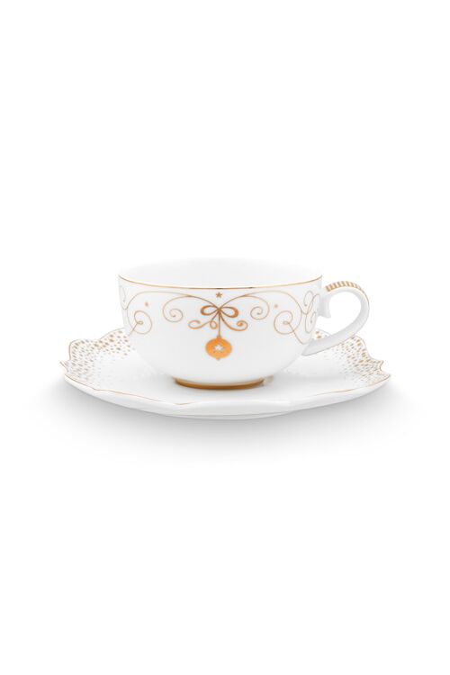 PIP - Paire tasse à thé Royal Winter White - 225ml