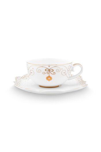 PIP - Paire tasse à thé Royal Winter White - 225ml 1