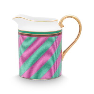 PIP - Cream jar Pip Chique Stripes Pink-Green - 260ml