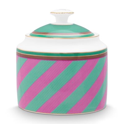 PIP - Sucrier Pip Chique Stripes Rose-Vert - 550ml