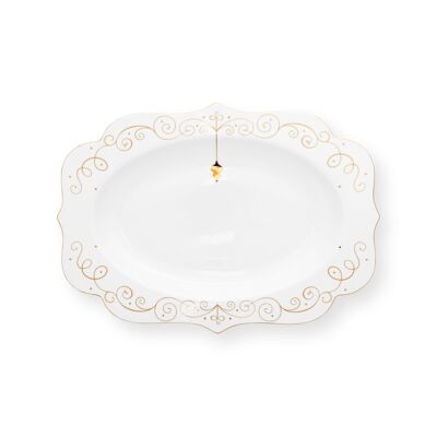 PIP - Royal Winter White Oval Serving Platter - 40cm